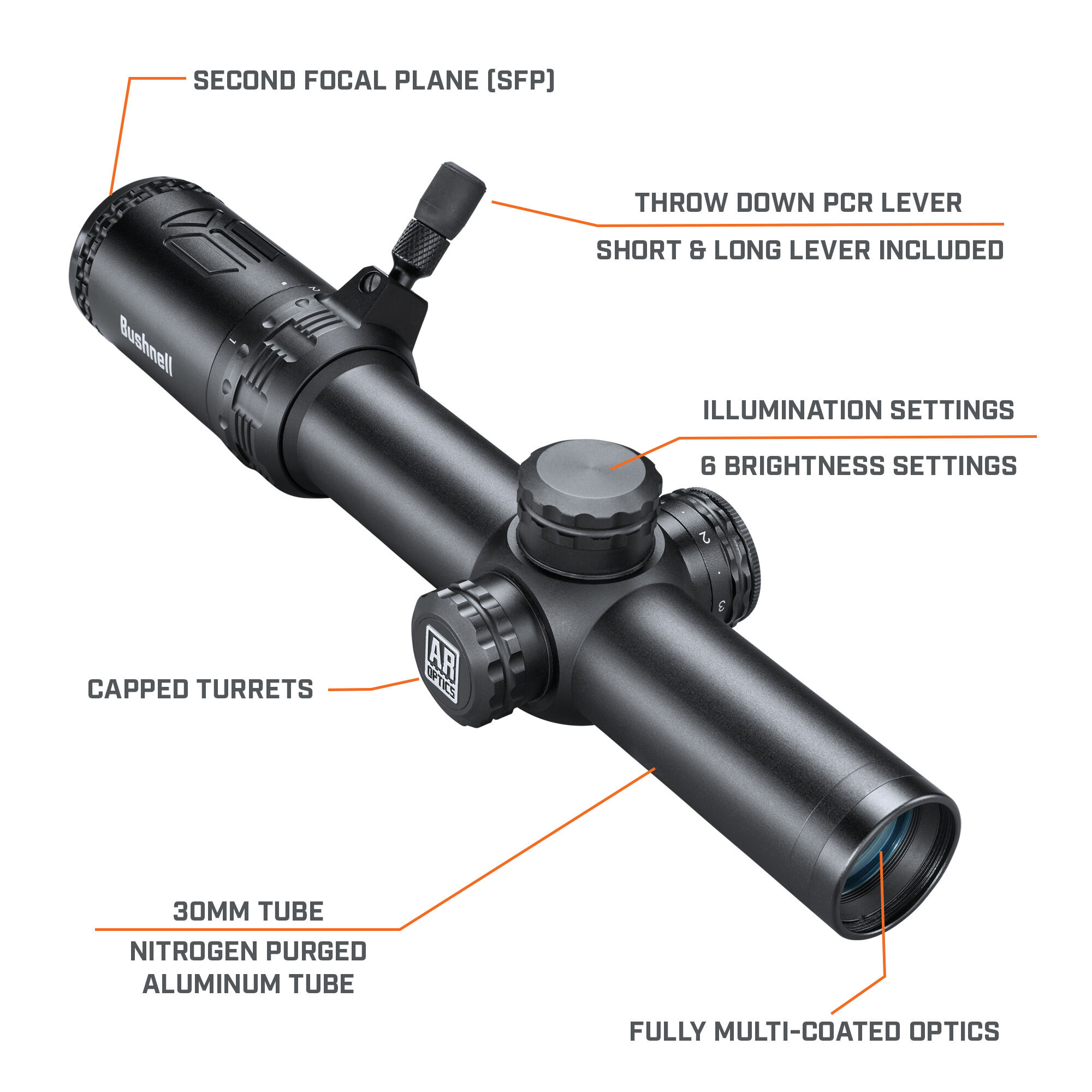 AR Optics® 1-6x24, LPVO, Illuminated Riflescope | Bushnell